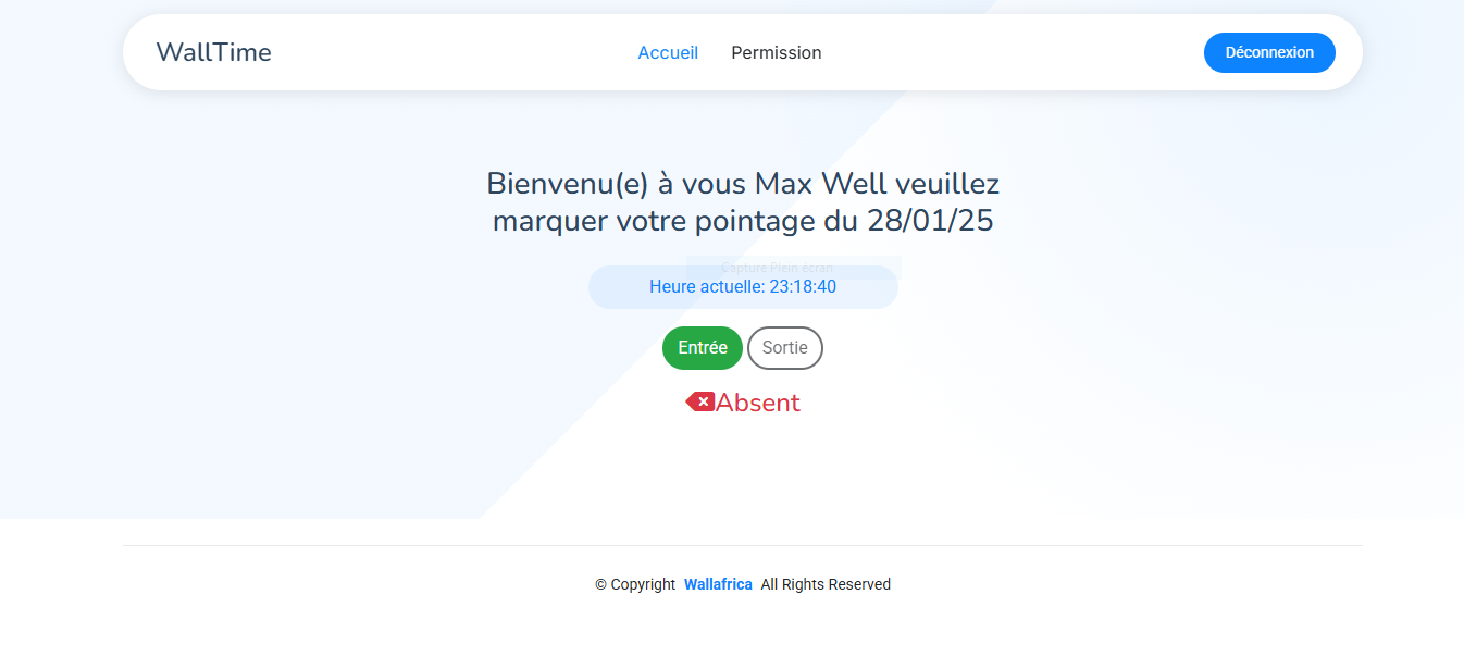 Système de Gestion de Pointage du Personnel
