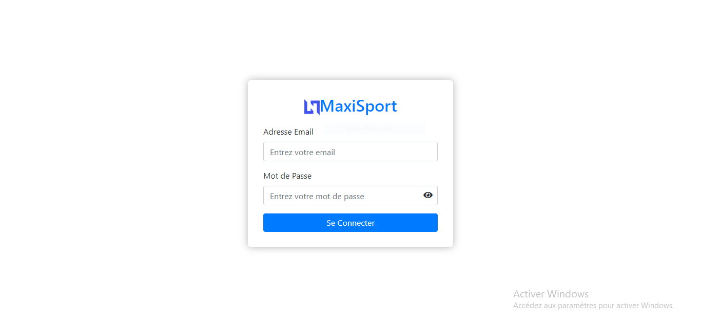 Site vitrine d'article de sport