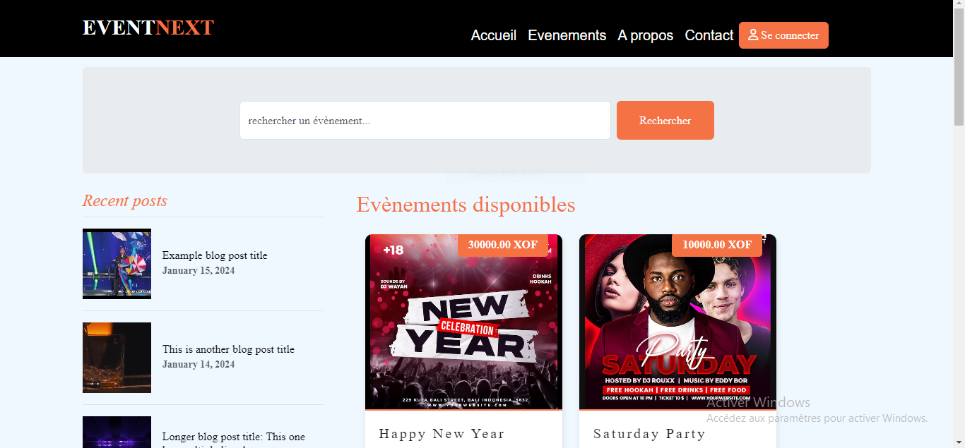 Application Web de Gestion et Promotion d’Événements