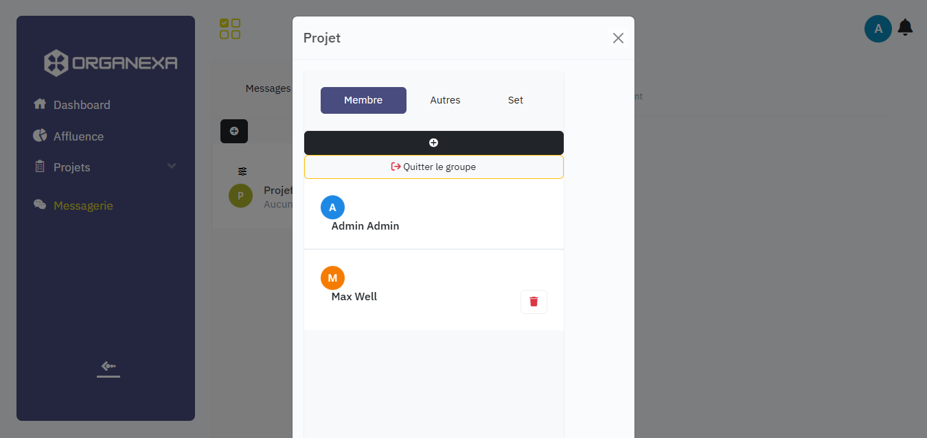 Système de Management de Projets Collaboratif (ORGANEXA)