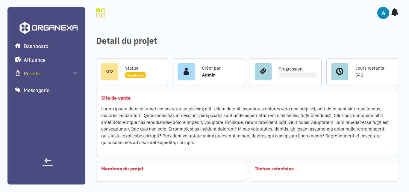 Système de Management de Projets Collaboratif (ORGANEXA)